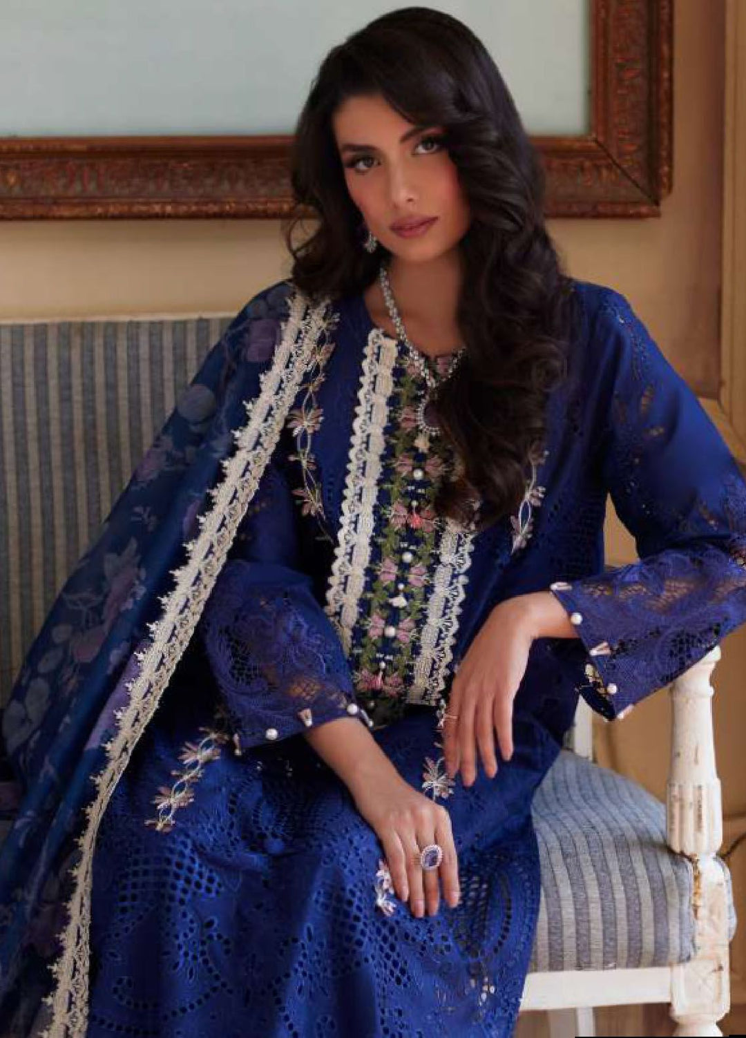 Elaf Embroidered  Suits Unstitched 3 Piece EF24EE D-10 Yalina - Summer Collection