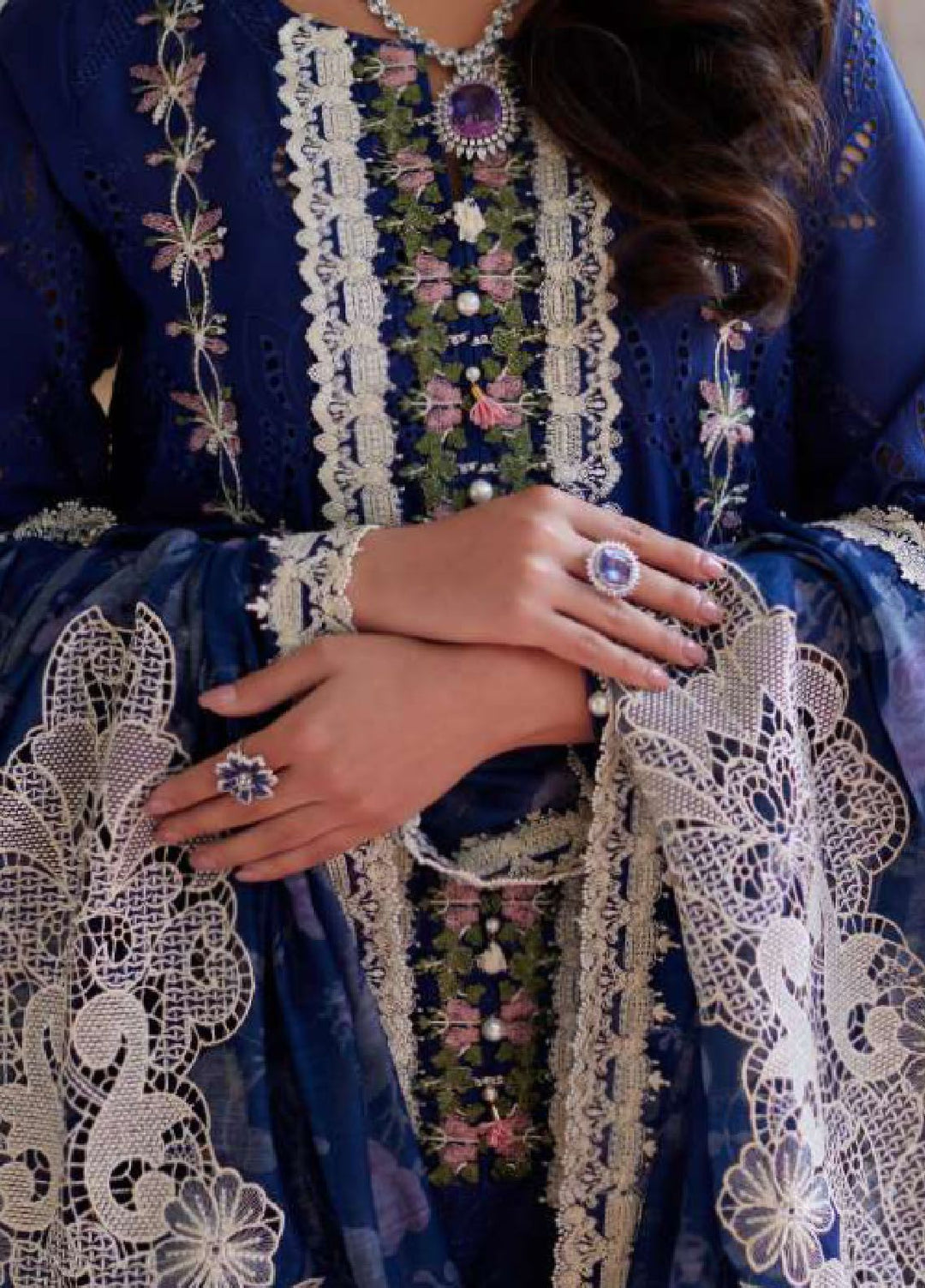 Elaf Embroidered  Suits Unstitched 3 Piece EF24EE D-10 Yalina - Summer Collection