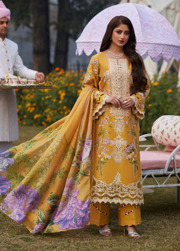 Elaf Embroidered  Suits Unstitched 3 Piece EF24EE D-12A Sona - Summer Collection
