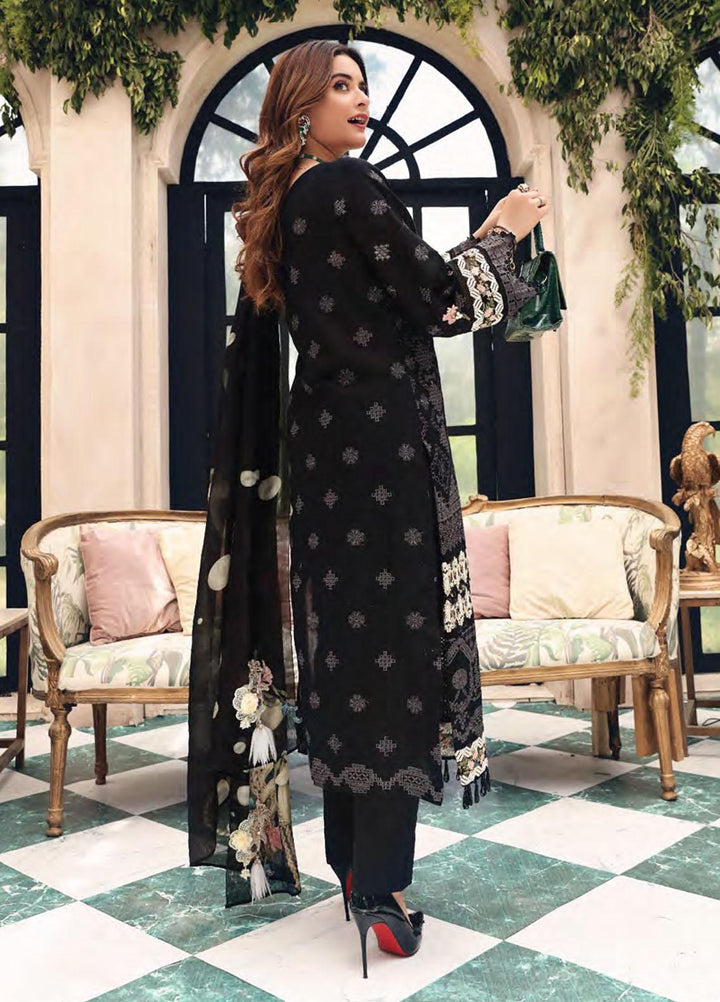 Elaf Schiffli Embroidered Lawn Suits Unstitched 3 Piece EL21FC 01-B Twilight - Luxury Collection