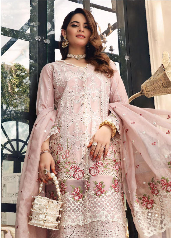 Elaf Schiffli Embroidered Lawn Suits Unstitched 3 Piece EL21FC 02-A Pianissimo - Luxury Collection