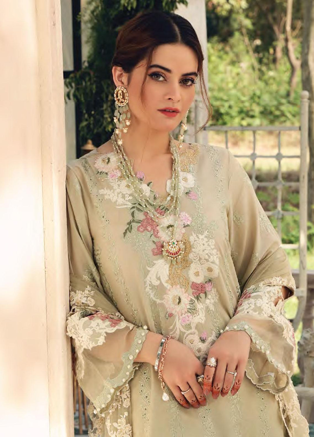 Elaf Schiffli Embroidered Lawn Suits Unstitched 3 Piece EL21FC 05 Tinker Bell - Luxury Collection