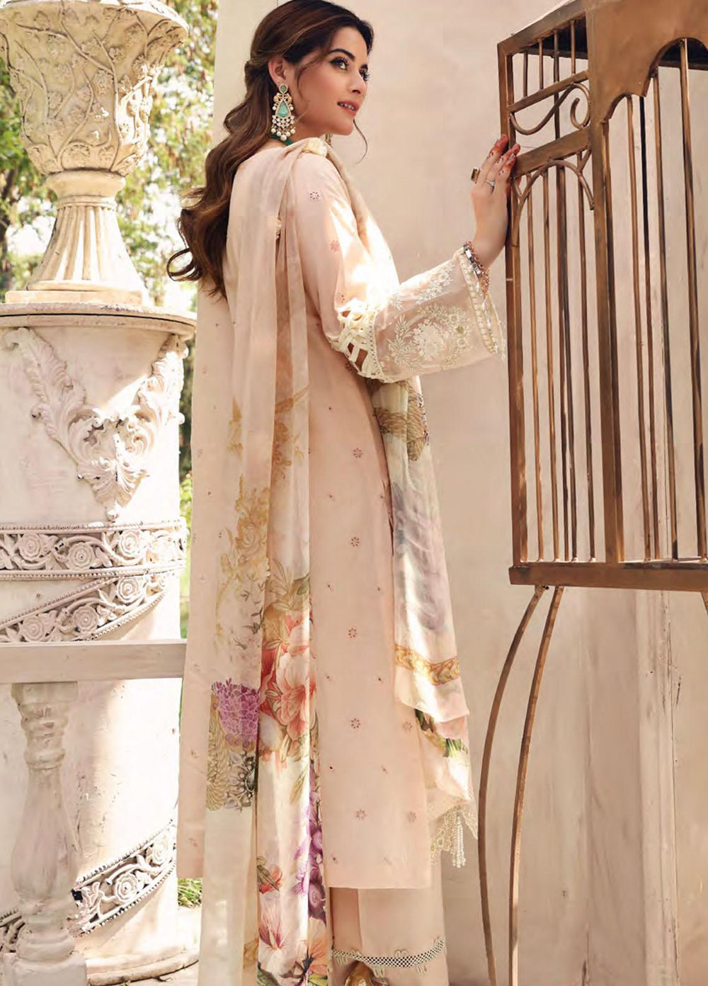 Elaf Embroidered Lawn Suits Unstitched 3 Piece EL21FC 06 Carnation - Luxury Collection