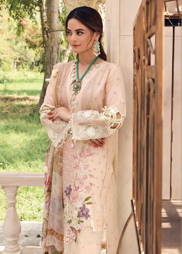 Elaf Embroidered Lawn Suits Unstitched 3 Piece EL21FC 06 Carnation - Luxury Collection
