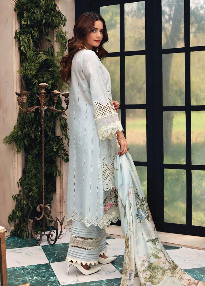 Elaf Schiffli Embroidered Lawn Suits Unstitched 3 Piece EL21FC 07 Arctic - Luxury Collection