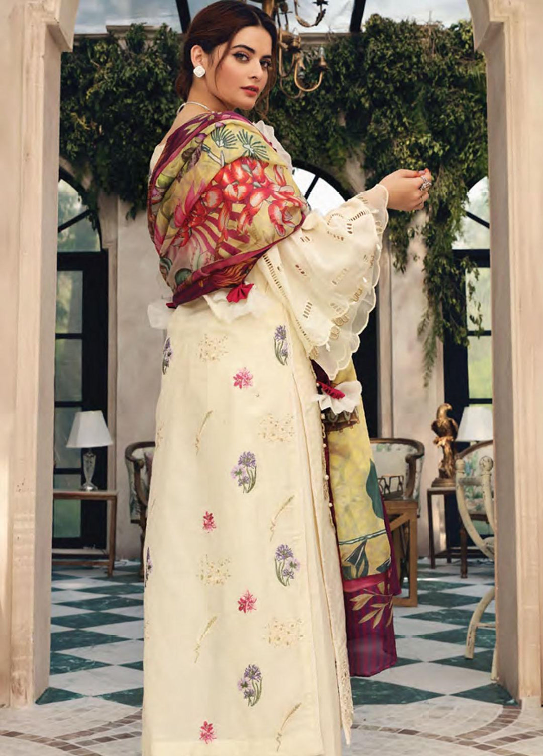Elaf Embroidered Lawn Suits Unstitched 3 Piece EL21FC 10 Tabshearts - Luxury Collection