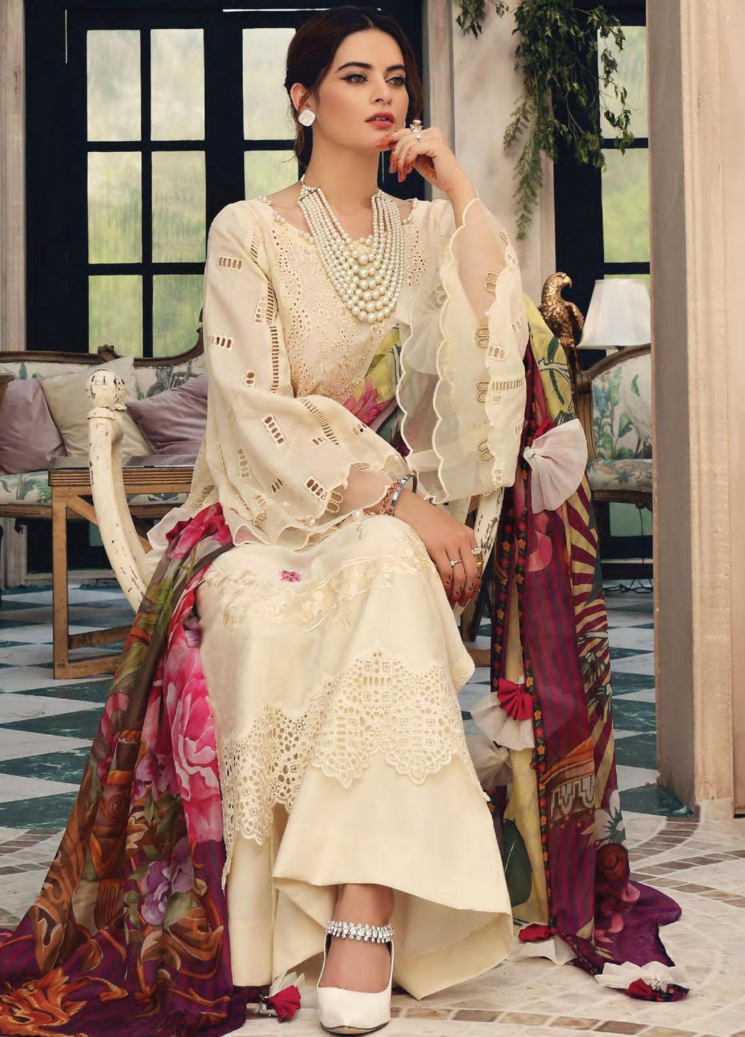 Elaf Embroidered Lawn Suits Unstitched 3 Piece EL21FC 10 Tabshearts - Luxury Collection