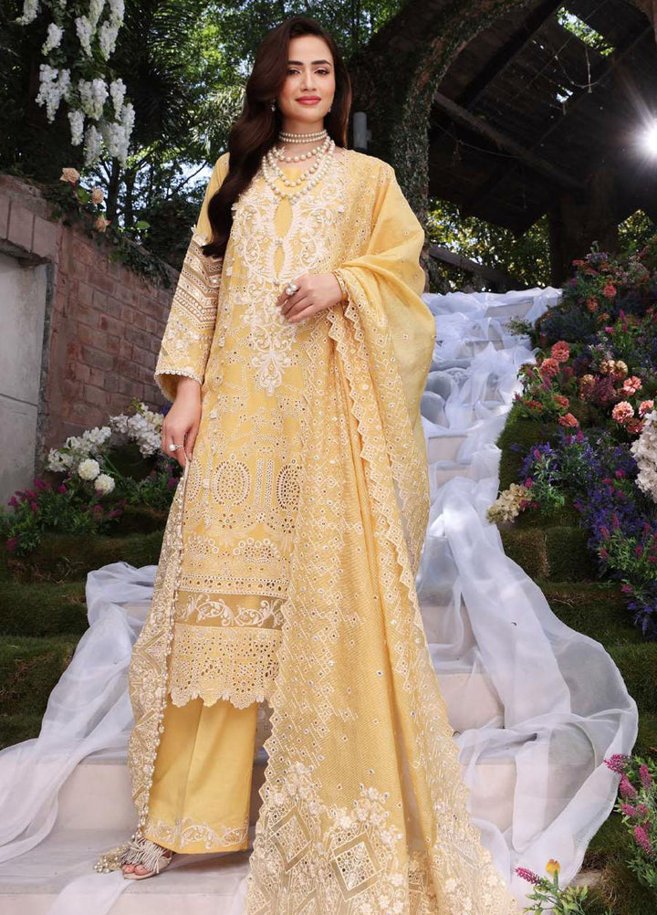 Elaf Embroidered Lawn Suits Unstitched 3 Piece EF23FCH ECF-01 - Festive Collection