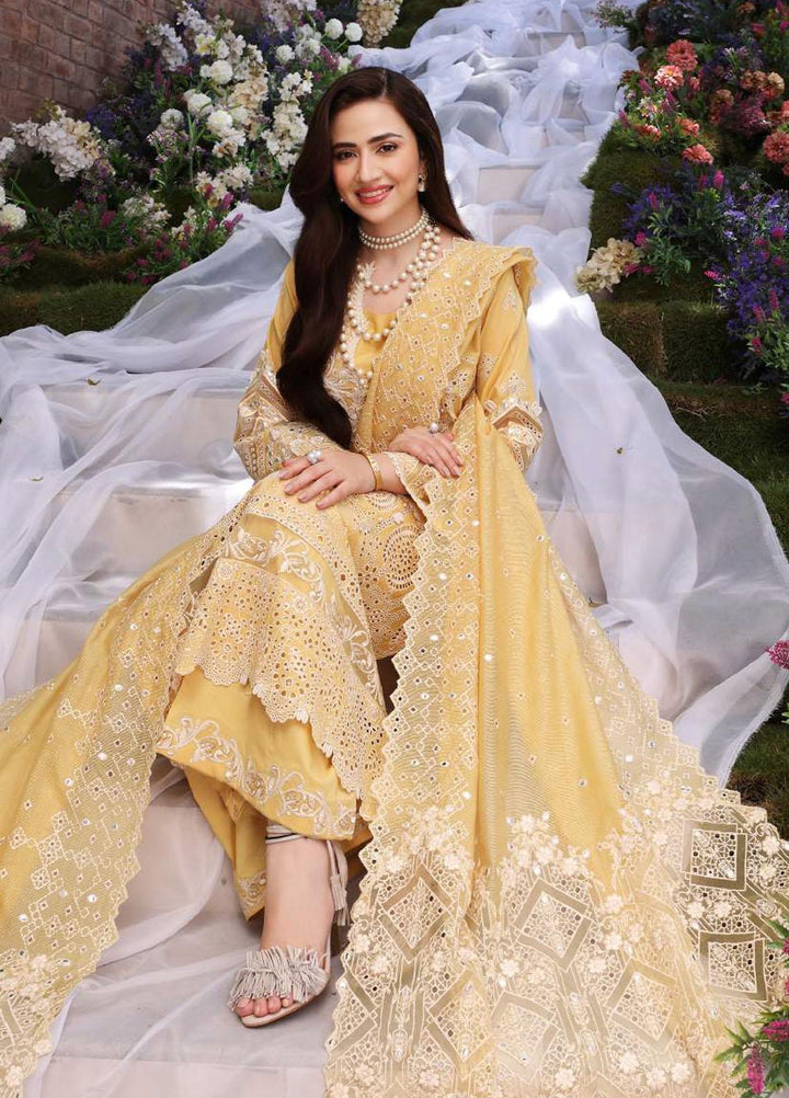 Elaf Embroidered Lawn Suits Unstitched 3 Piece EF23FCH ECF-01 - Festive Collection