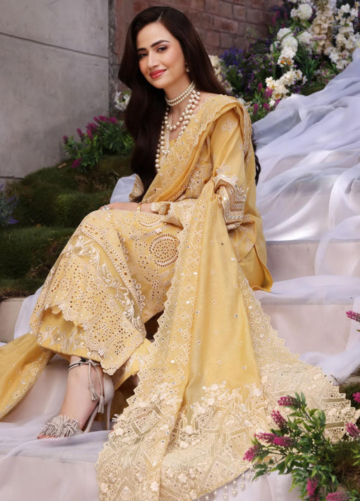 Elaf Embroidered Lawn Suits Unstitched 3 Piece EF23FCH ECF-01 - Festive Collection