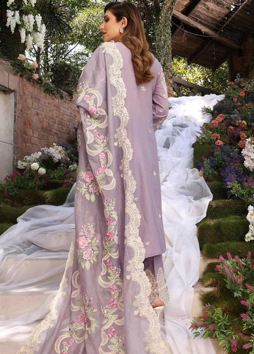 Elaf Embroidered Lawn Suits Unstitched 3 Piece EF23FCH ECF-02 - Festive Collection