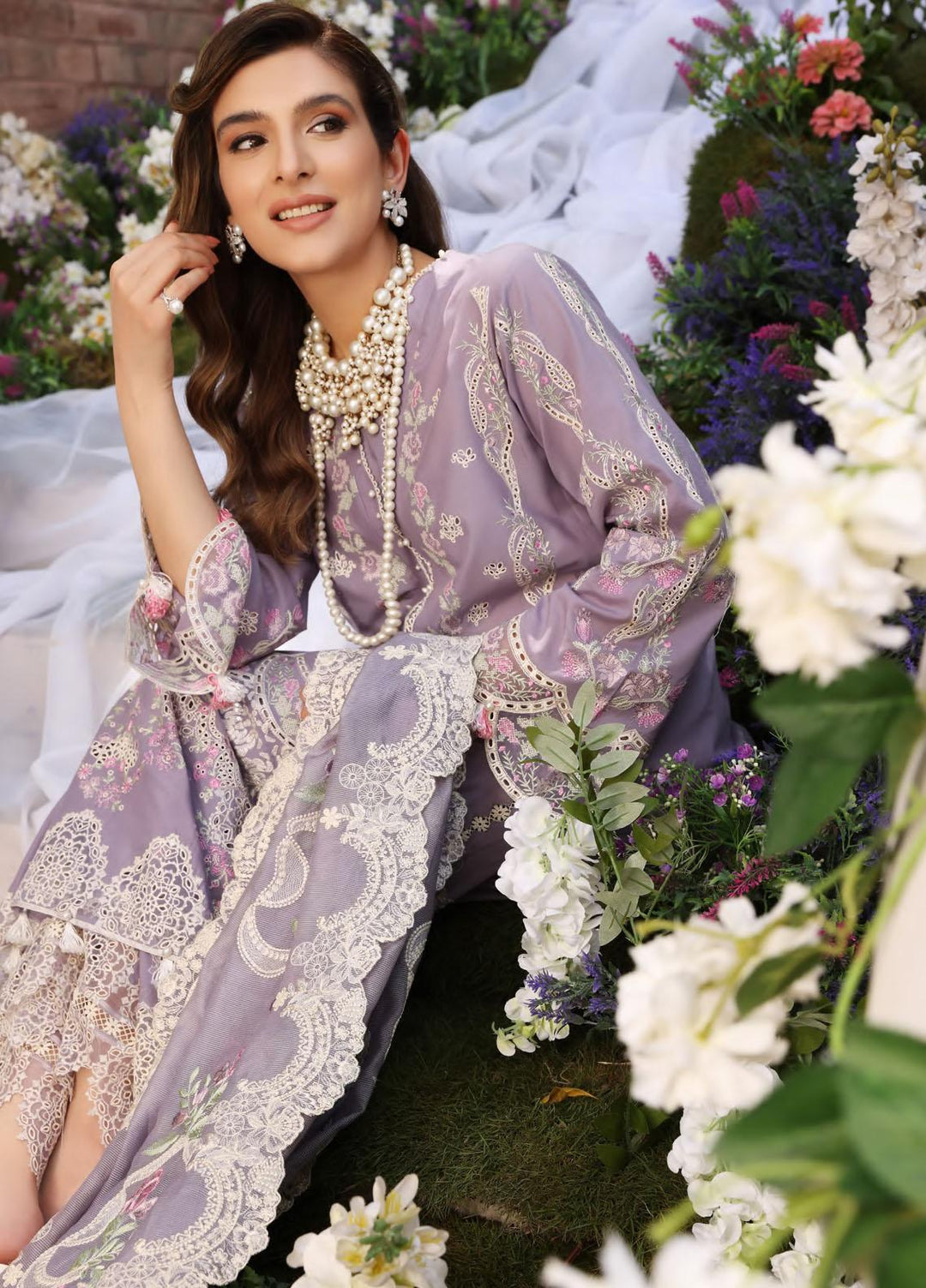 Elaf Embroidered Lawn Suits Unstitched 3 Piece EF23FCH ECF-02 - Festive Collection