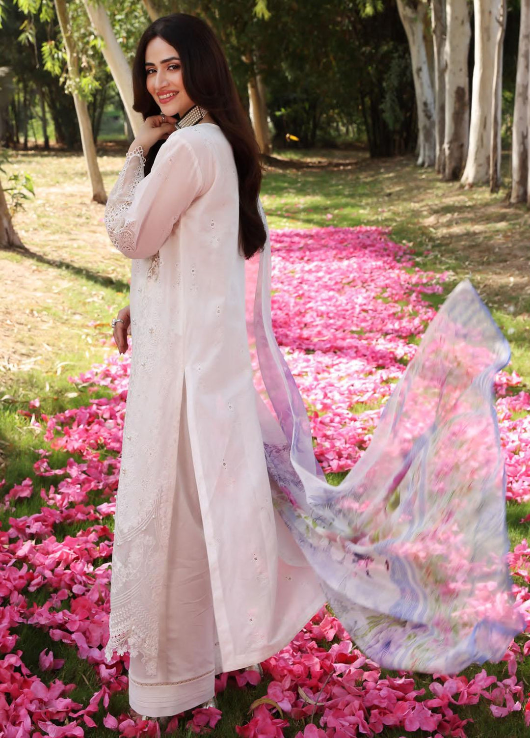 Elaf Embroidered Lawn Suits Unstitched 3 Piece EF23FCH ECF-03 - Festive Collection