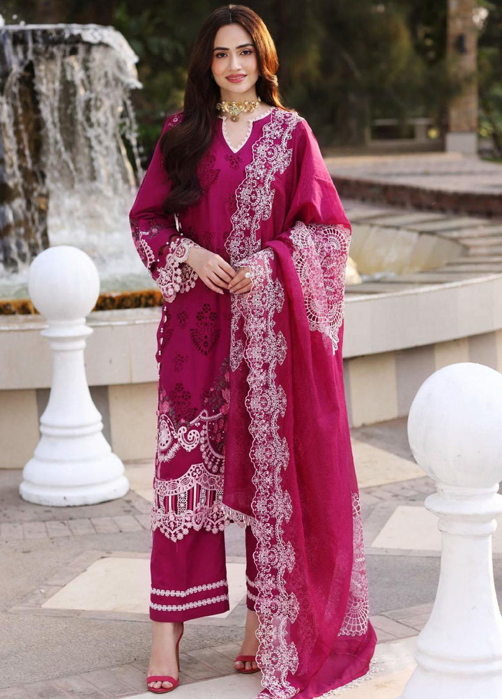 Elaf Embroidered Lawn Suits Unstitched 3 Piece EF23FCH ECF-04A - Festive Collection
