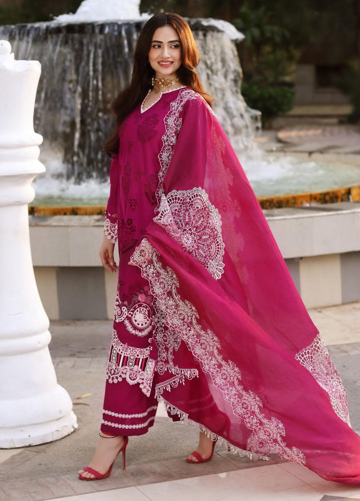 Elaf Embroidered Lawn Suits Unstitched 3 Piece EF23FCH ECF-04A - Festive Collection