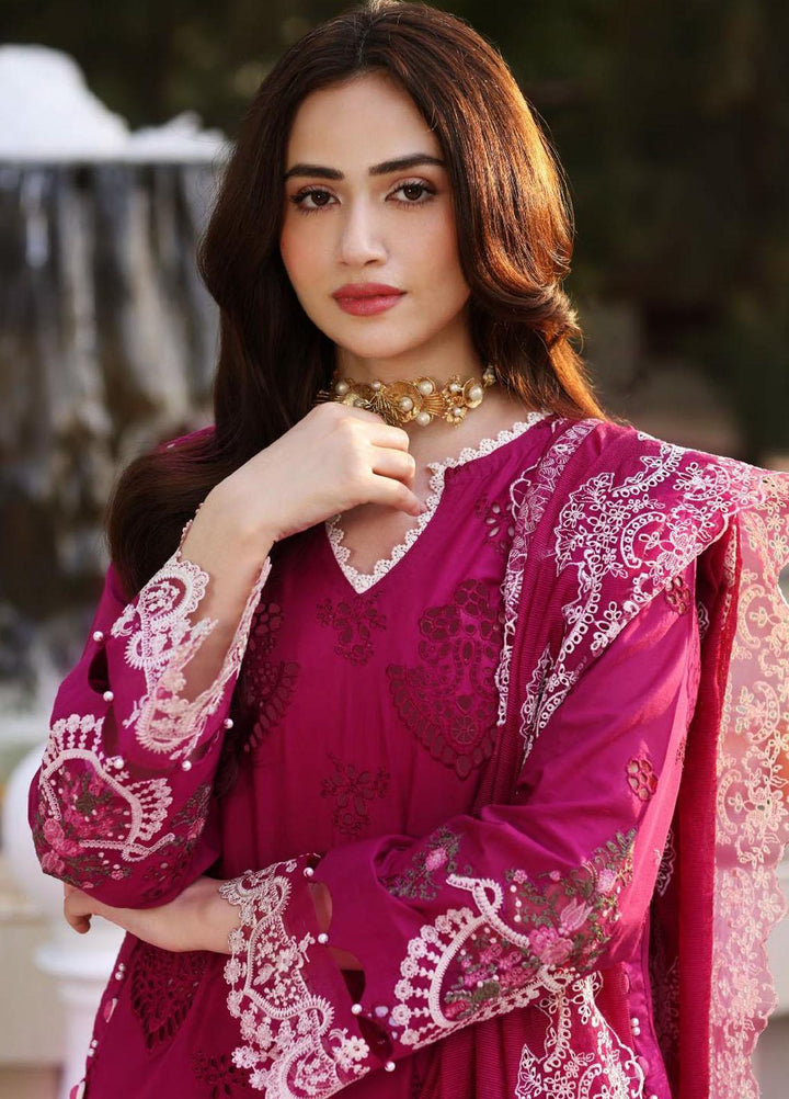 Elaf Embroidered Lawn Suits Unstitched 3 Piece EF23FCH ECF-04A - Festive Collection