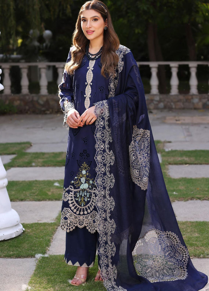 Elaf Embroidered Lawn Suits Unstitched 3 Piece EF23FCH ECF-04B - Festive Collection