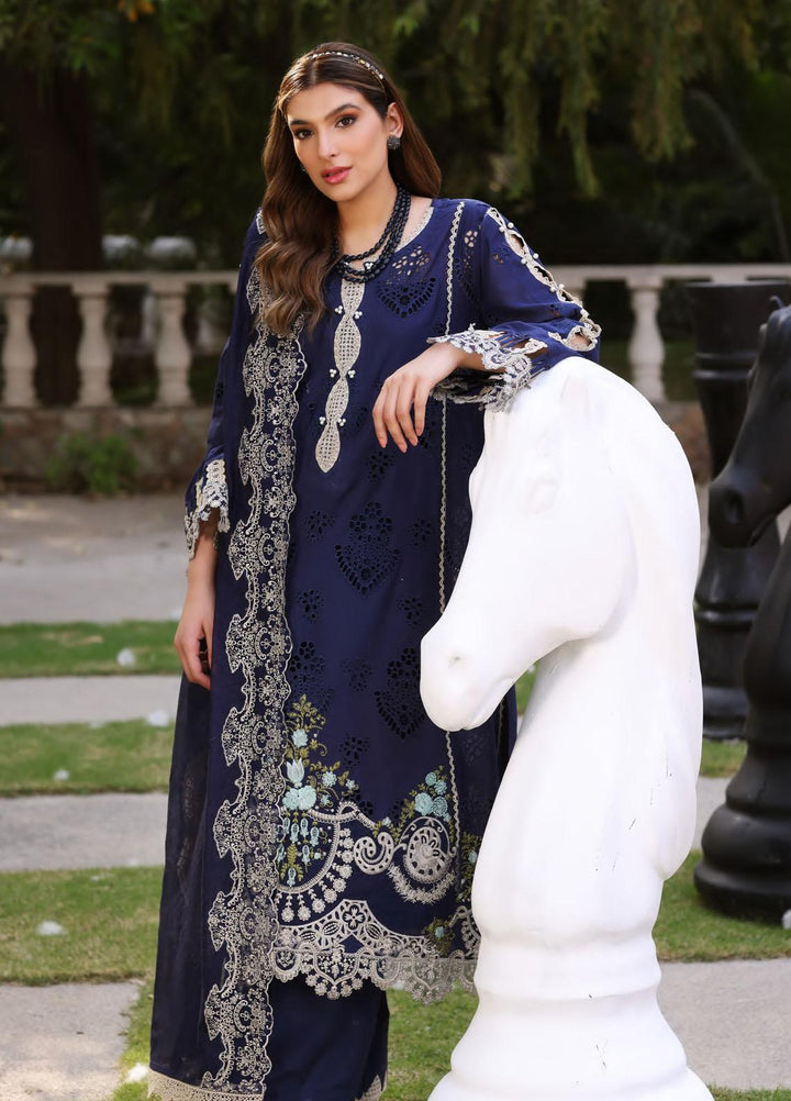 Elaf Embroidered Lawn Suits Unstitched 3 Piece EF23FCH ECF-04B - Festive Collection