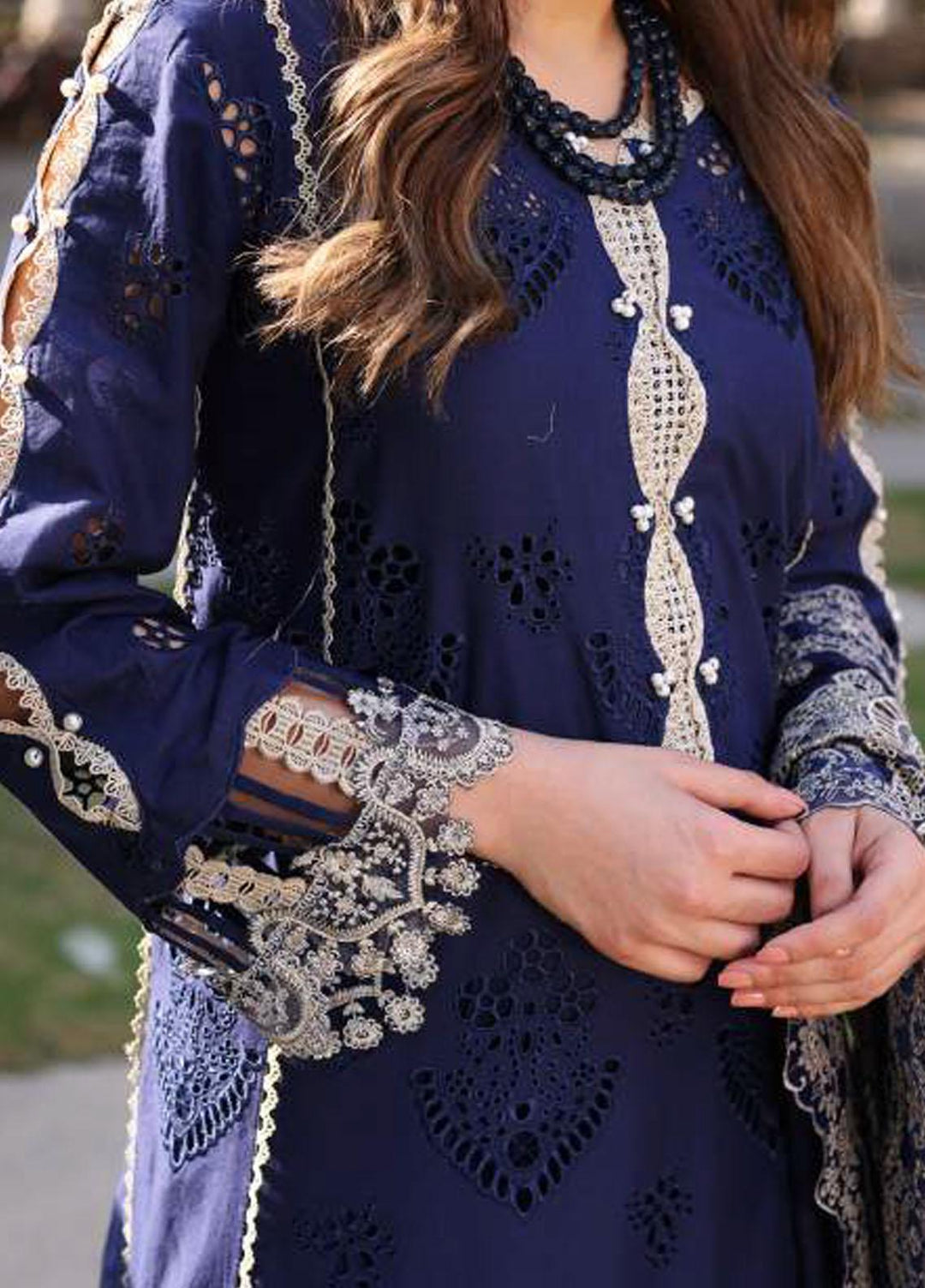 Elaf Embroidered Lawn Suits Unstitched 3 Piece EF23FCH ECF-04B - Festive Collection