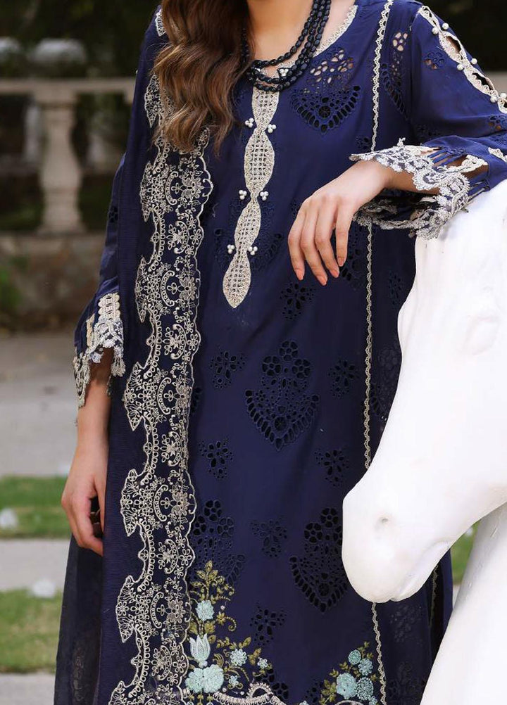 Elaf Embroidered Lawn Suits Unstitched 3 Piece EF23FCH ECF-04B - Festive Collection