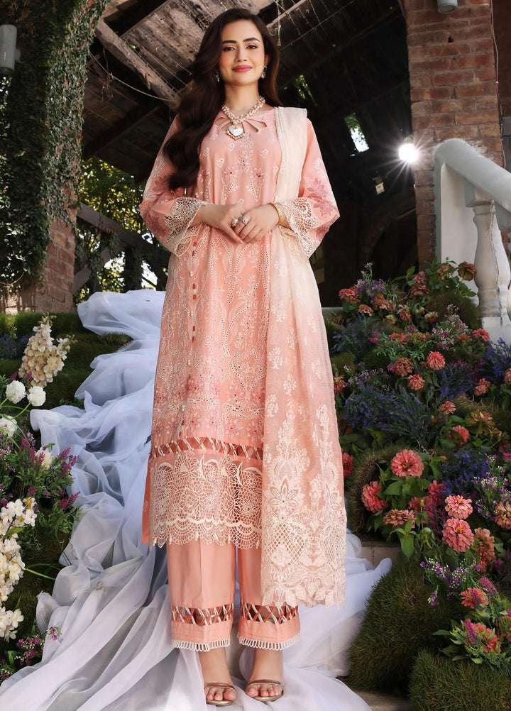 Elaf Embroidered Lawn Suits Unstitched 3 Piece EF23FCH ECF-06 - Festive Collection