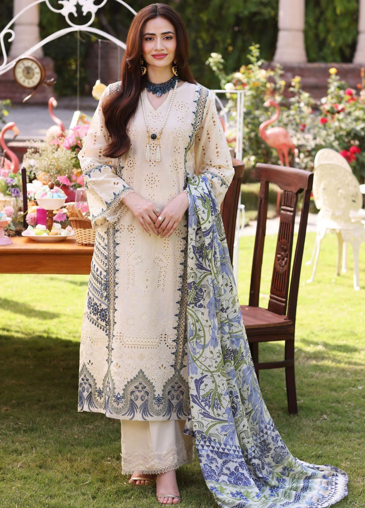 Elaf Embroidered Lawn Suits Unstitched 3 Piece EF23FCH ECF-07 - Festive Collection