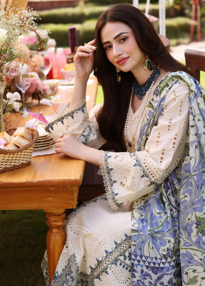 Elaf Embroidered Lawn Suits Unstitched 3 Piece EF23FCH ECF-07 - Festive Collection