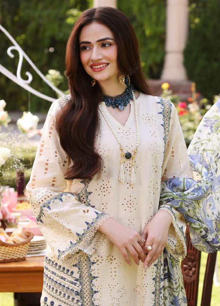 Elaf Embroidered Lawn Suits Unstitched 3 Piece EF23FCH ECF-07 - Festive Collection
