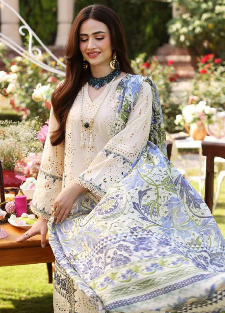 Elaf Embroidered Lawn Suits Unstitched 3 Piece EF23FCH ECF-07 - Festive Collection
