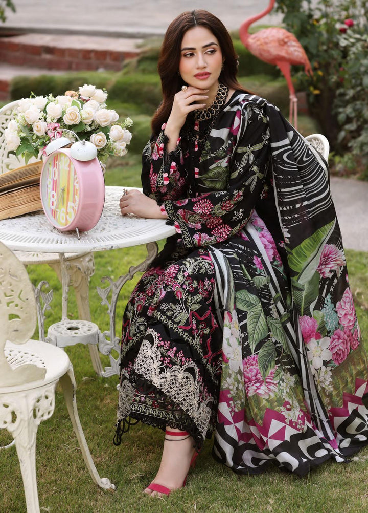 Elaf Embroidered Lawn Suits Unstitched 3 Piece EF23FCH ECF-08 - Festive Collection