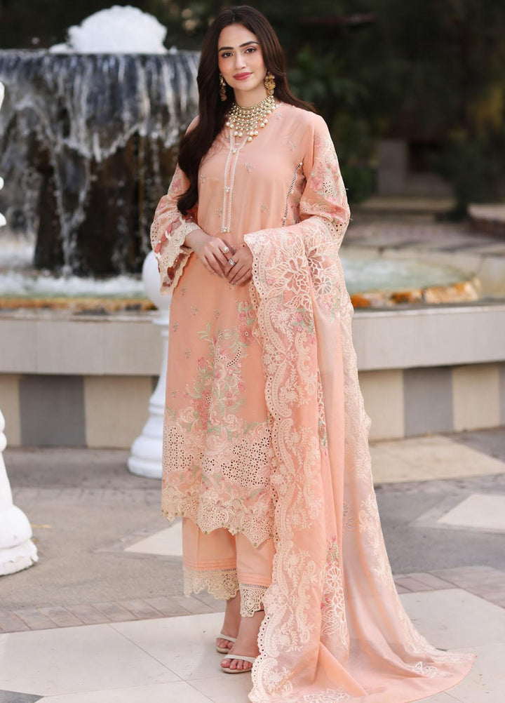 Elaf Embroidered Lawn Suits Unstitched 3 Piece EF23FCH ECF-09 - Festive Collection