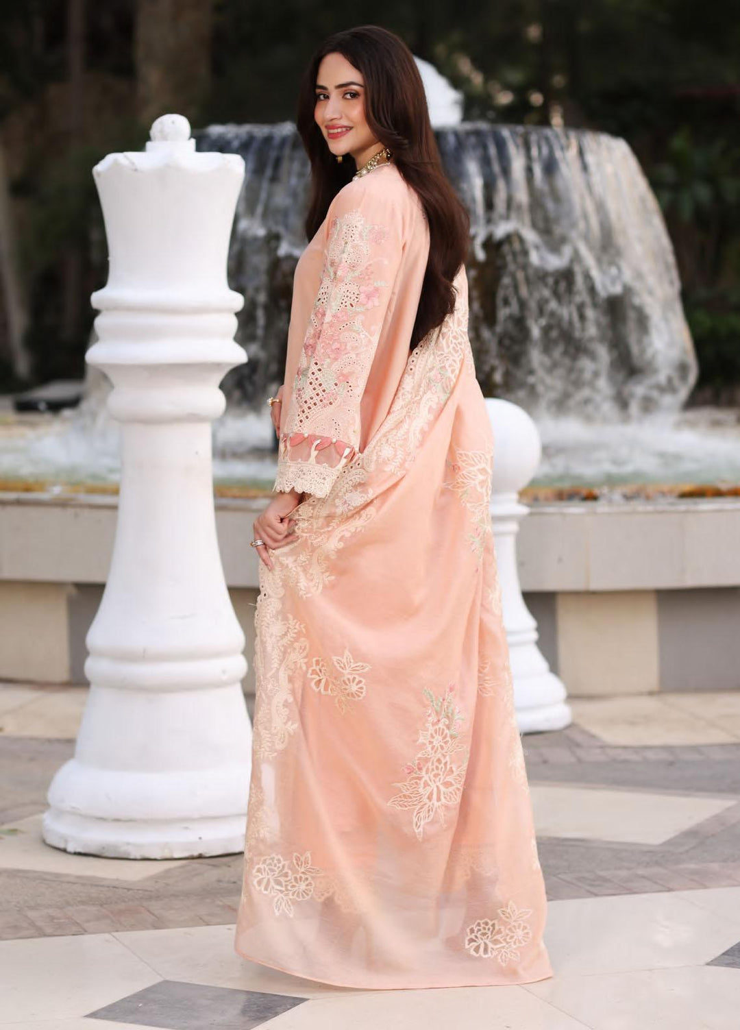 Elaf Embroidered Lawn Suits Unstitched 3 Piece EF23FCH ECF-09 - Festive Collection