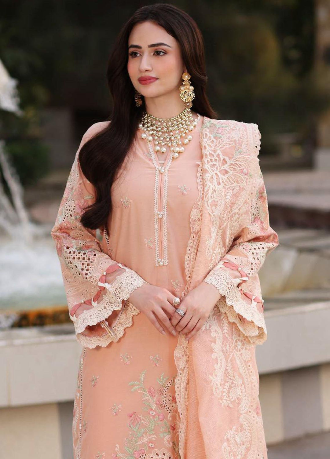 Elaf Embroidered Lawn Suits Unstitched 3 Piece EF23FCH ECF-09 - Festive Collection