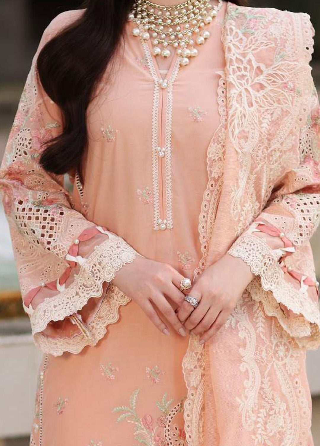 Elaf Embroidered Lawn Suits Unstitched 3 Piece EF23FCH ECF-09 - Festive Collection