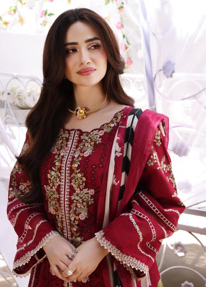 Elaf Embroidered Lawn Suits Unstitched 3 Piece EF23FCH ECF-10 - Festive Collection