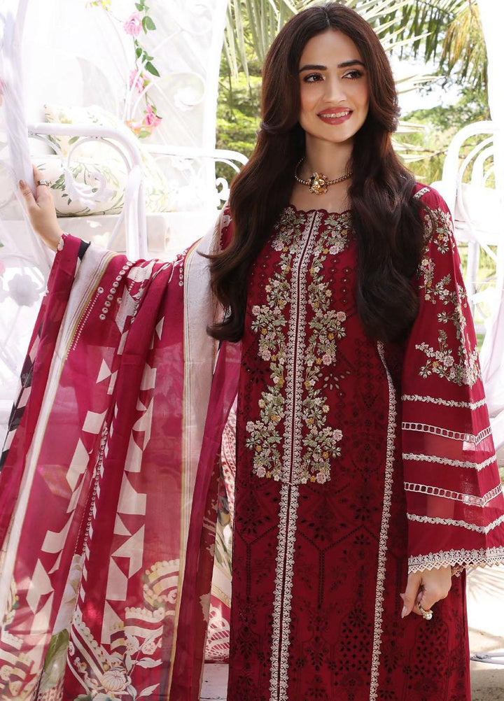 Elaf Embroidered Lawn Suits Unstitched 3 Piece EF23FCH ECF-10 - Festive Collection