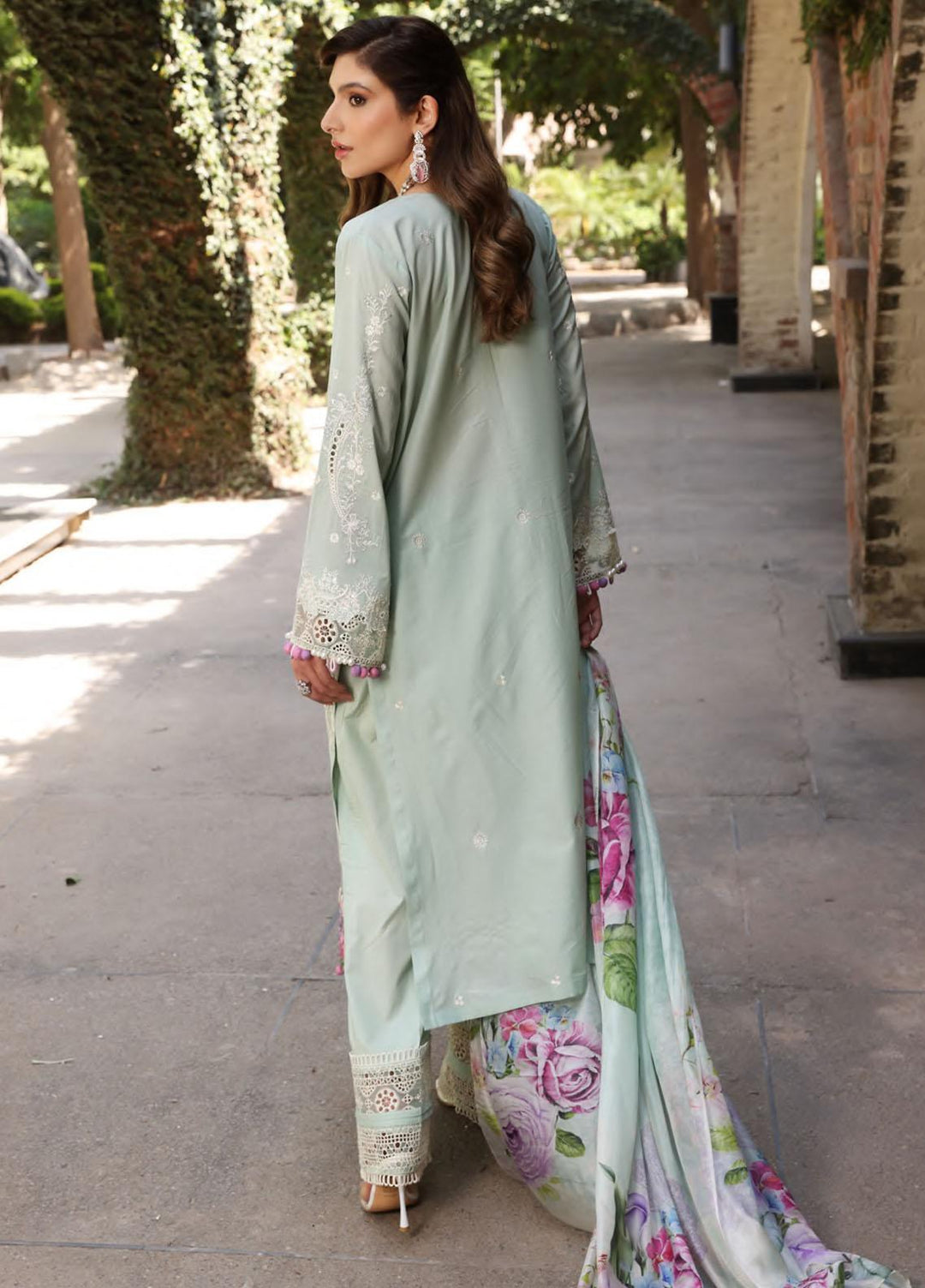 Elaf Embroidered Lawn Suits Unstitched 3 Piece EF23FCH ECF-11A - Festive Collection