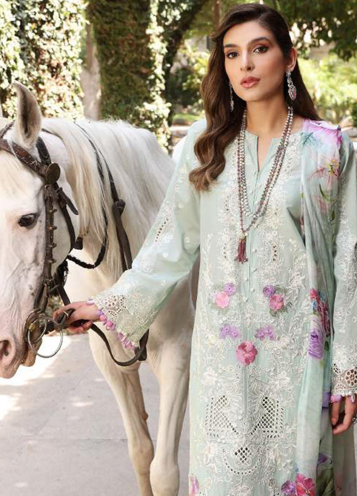 Elaf Embroidered Lawn Suits Unstitched 3 Piece EF23FCH ECF-11A - Festive Collection