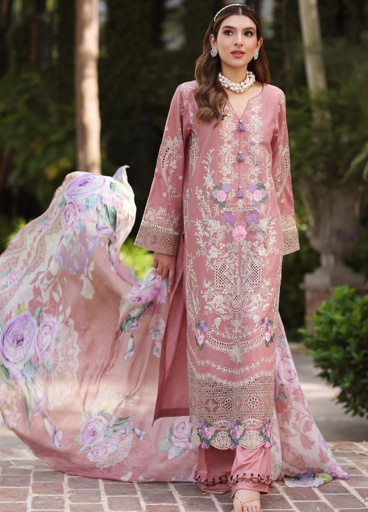 Elaf Embroidered Lawn Suits Unstitched 3 Piece EF23FCH ECF-11B - Festive Collection