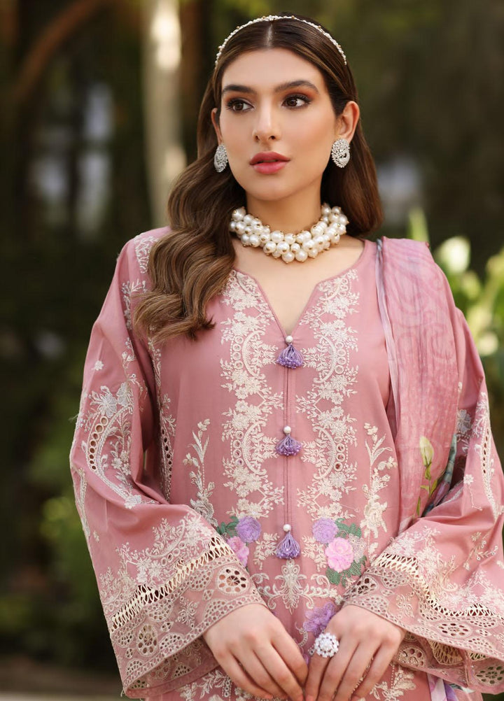Elaf Embroidered Lawn Suits Unstitched 3 Piece EF23FCH ECF-11B - Festive Collection