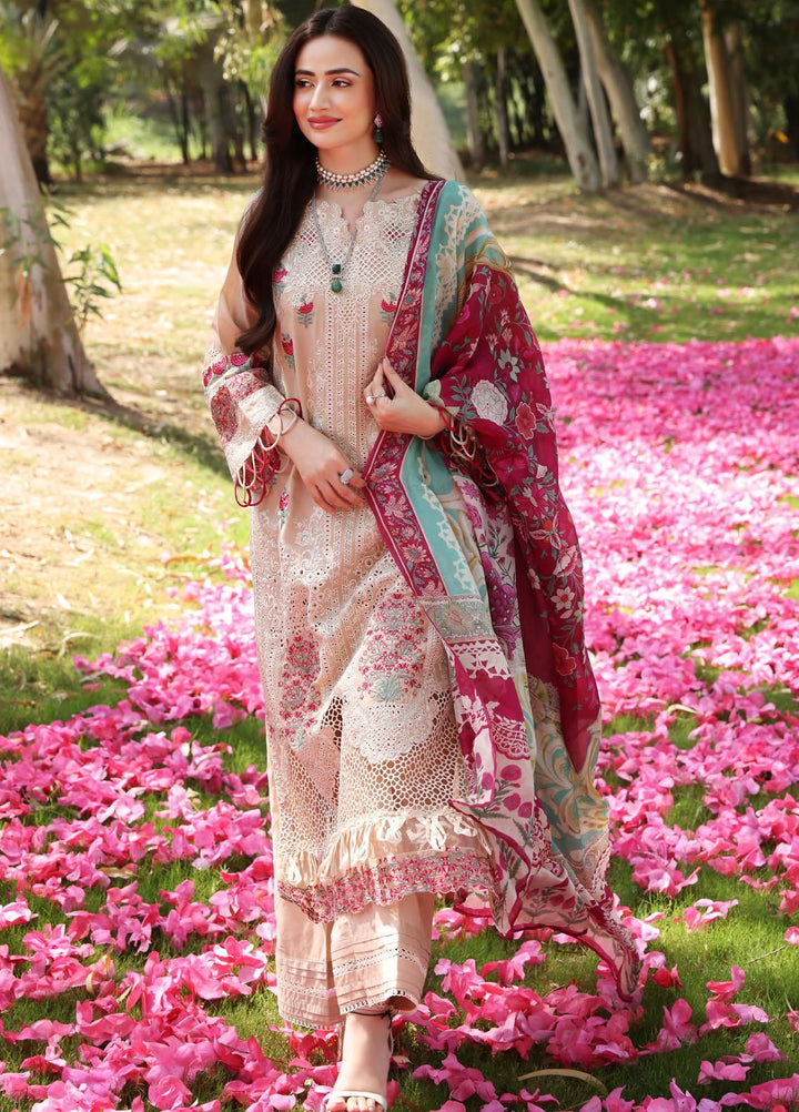 Elaf Embroidered Lawn Suits Unstitched 3 Piece EF23FCH ECF-12 - Festive Collection