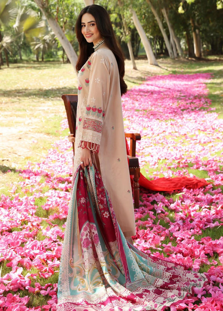 Elaf Embroidered Lawn Suits Unstitched 3 Piece EF23FCH ECF-12 - Festive Collection