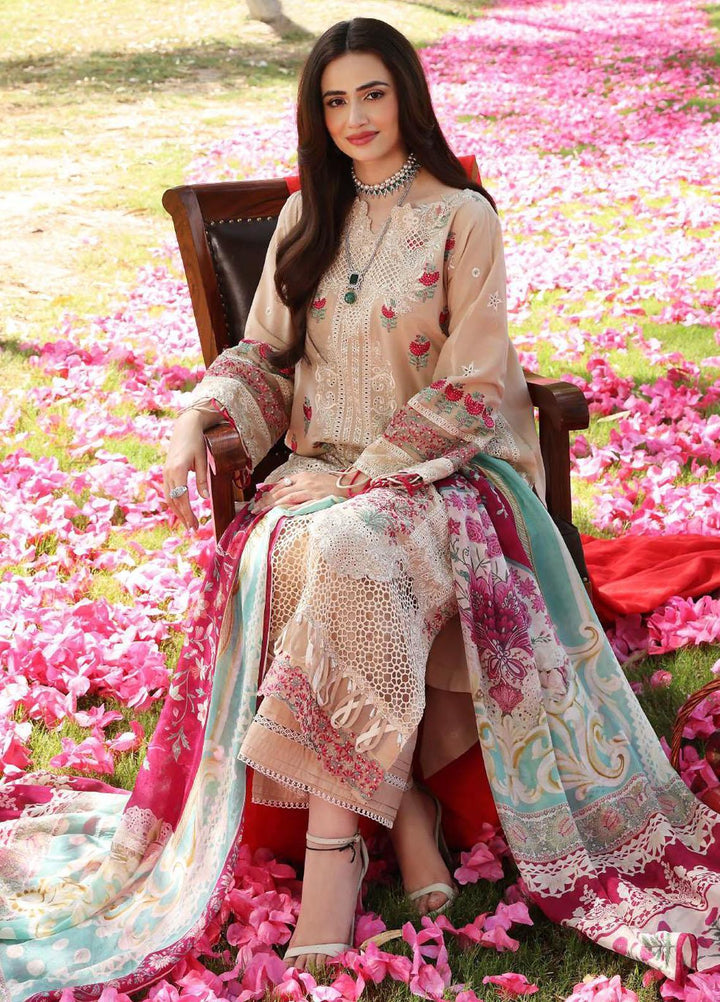 Elaf Embroidered Lawn Suits Unstitched 3 Piece EF23FCH ECF-12 - Festive Collection