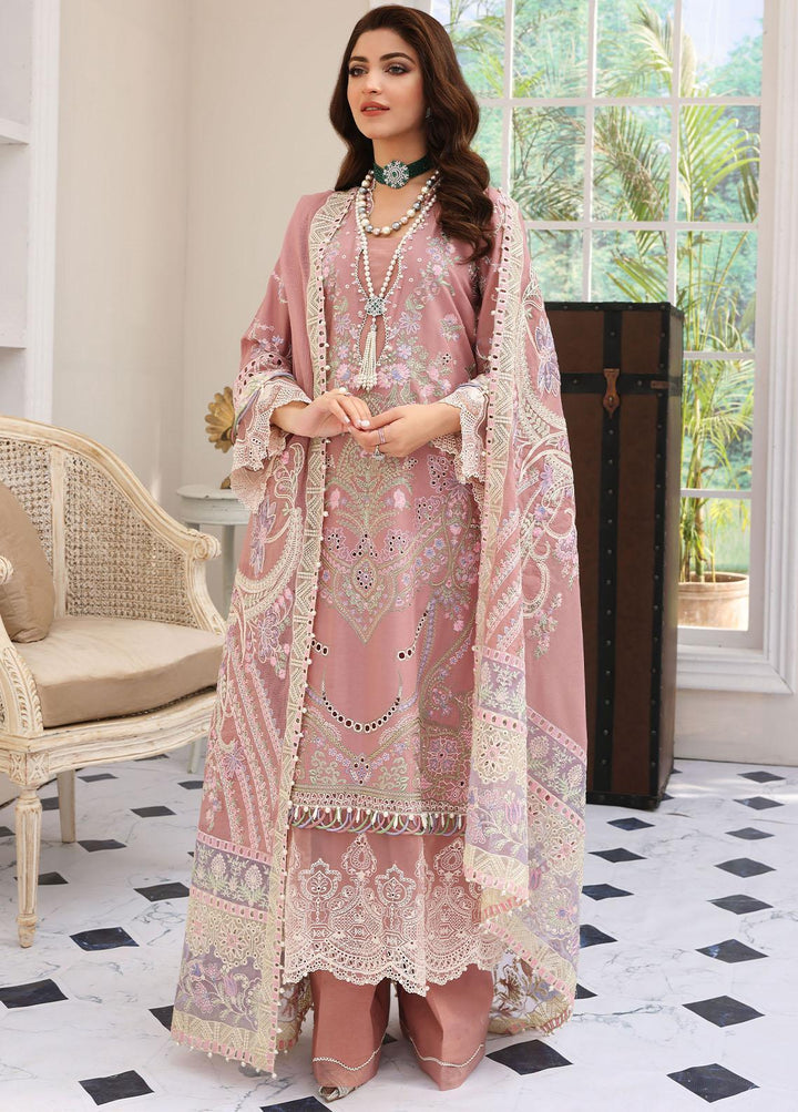 Elaf Embroidered Lawn Suits Unstitched 3 Piece EF23FC ELC-01 Aurora - Festive Collection