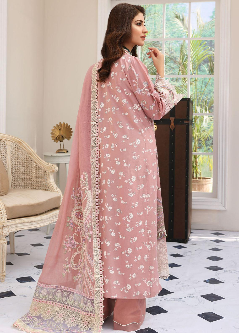 Elaf Embroidered Lawn Suits Unstitched 3 Piece EF23FC ELC-01 Aurora - Festive Collection