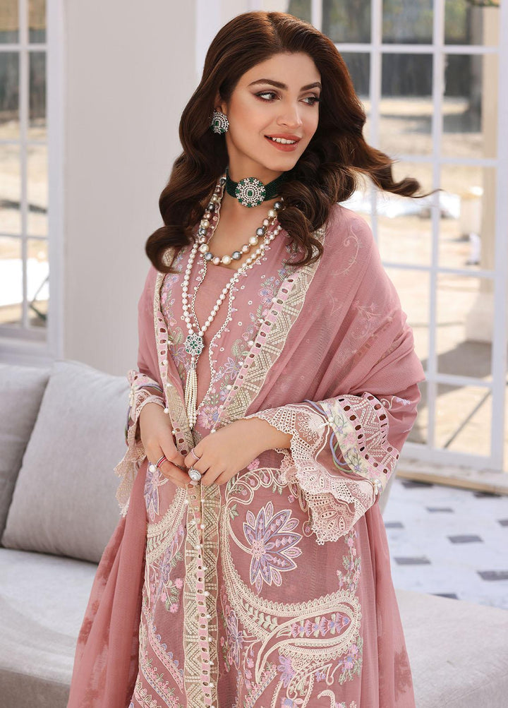 Elaf Embroidered Lawn Suits Unstitched 3 Piece EF23FC ELC-01 Aurora - Festive Collection