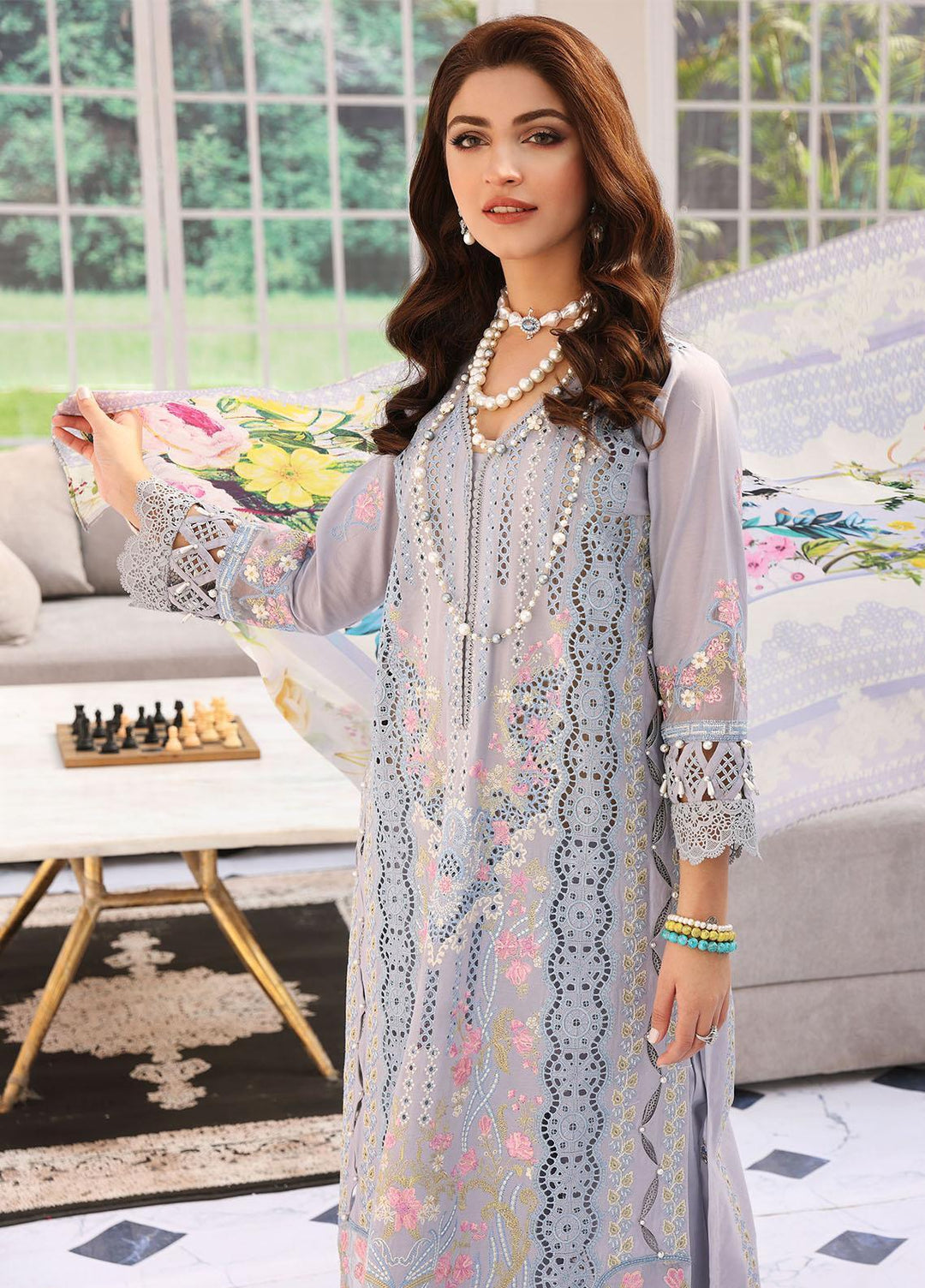 Elaf Embroidered Lawn Suits Unstitched 3 Piece EF23FC ELC-05 Serenade - Festive Collection