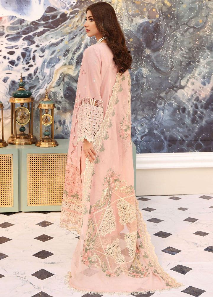 Elaf Embroidered Lawn Suits Unstitched 3 Piece EF23FC ELC-06 Flamingo - Festive Collection