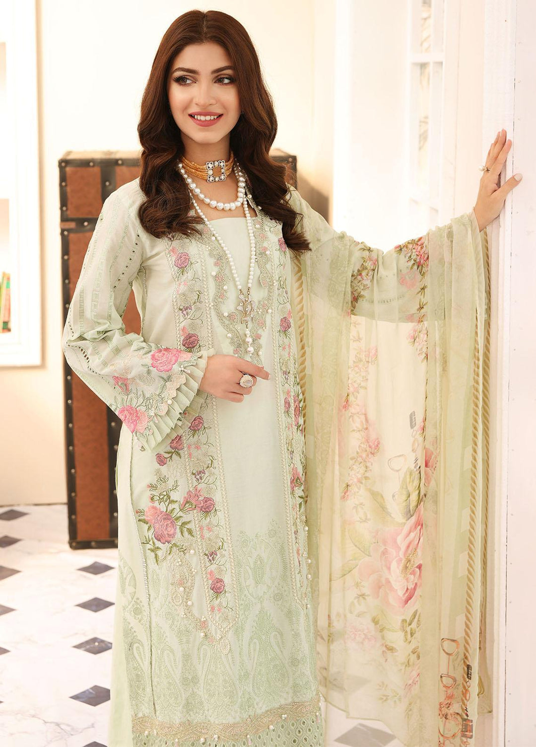 Elaf Embroidered Lawn Suits Unstitched 3 Piece EF23FC ELC-09 Hope - Festive Collection