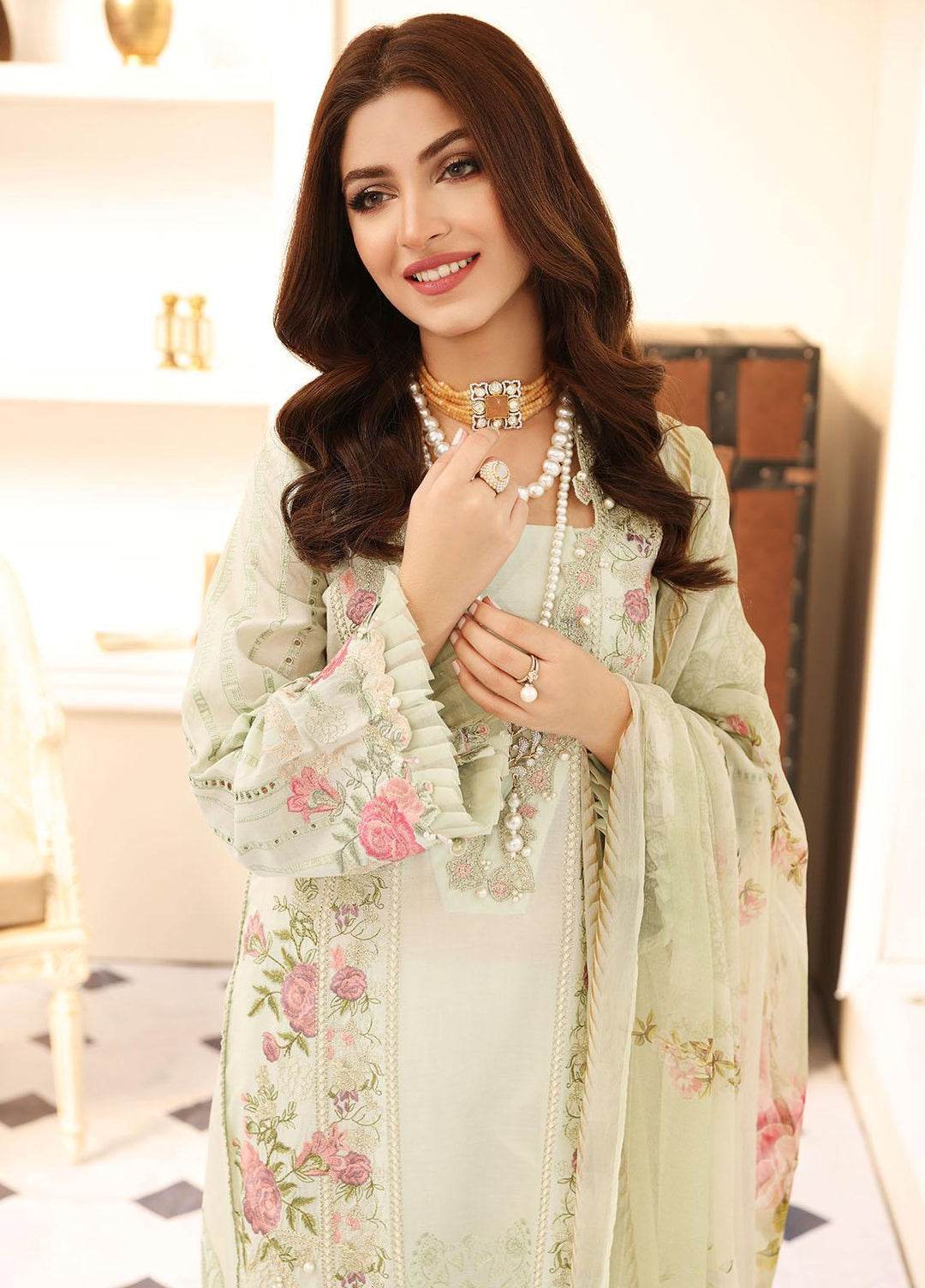 Elaf Embroidered Lawn Suits Unstitched 3 Piece EF23FC ELC-09 Hope - Festive Collection
